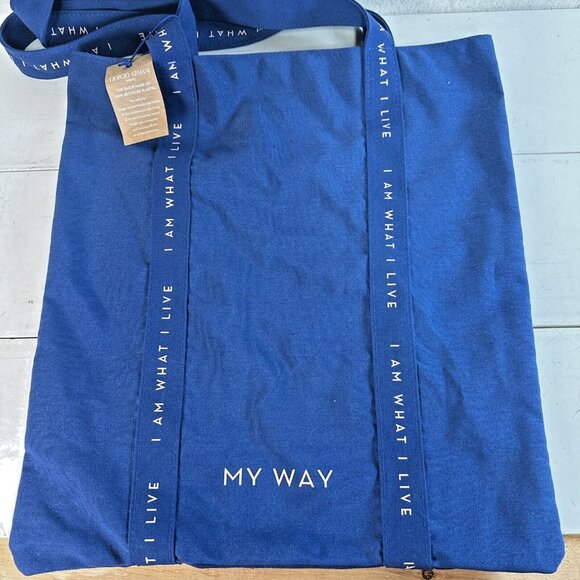 Georgio Armani Bag My Way Tote I Am What I Live - Picture 2 of 7